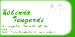 melinda tengerdi business card